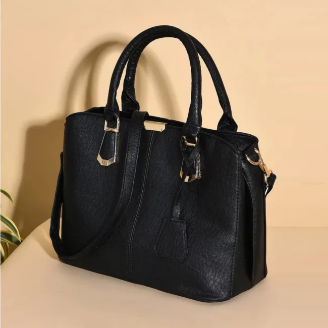 Women's Leather Handbag (Black)